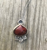 Red tiger iron pendant